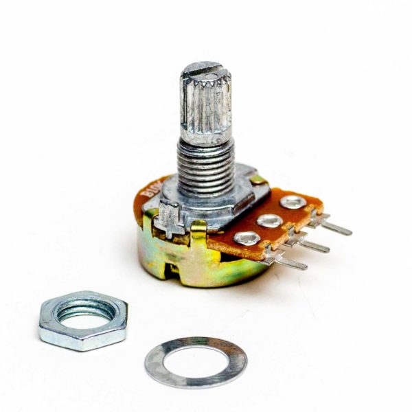 Panelmounted potentiometer with accessories