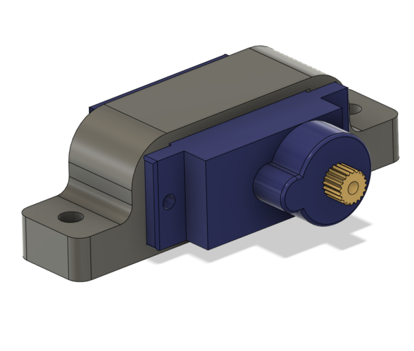 Hållare för SG90/MG90 servo, horisontal